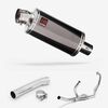 Lextek Smoked Stainless Steel OP16 250mm Exhaust System for Suzuki SV650 (99-02)