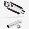 Lextek Stainless Steel YP4 Stubby Exhaust 200mm with Link Pipe for Suzuki SV650 (99-02)
