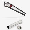 Lextek Polished Stainless Steel MP4 300mm Exhaust with Link Pipe for Suzuki SV650 (99-02)