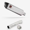 Lextek Matt Stainless Steel VP1 300mm Exhaust with Link Pipe for Suzuki SV650 (99-02)
