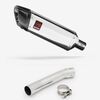Lextek Polished Stainless Steel SP4 300mm Exhaust with Link Pipe for Suzuki SV650 (99-02)