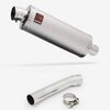 Lextek Matt Stainless Steel OP1 350mm Exhaust with Link Pipe for Suzuki SV650 (99-02)