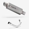 Lextek Stainless Steel GP1 Matt GP Stubby Exhaust System 240mm for Lexmoto Chieftain / Apollo