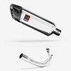 Lextek Polished Stainless Steel SP4 300mm Exhaust System for Lexmoto Chieftain / Apollo