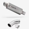 Lextek Stainless Steel GP1 Matt GP Stubby Exhaust 240mm with Link Pipe for Yamaha MT-03 (16-22)