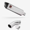 Lextek Stainless Steel VP1 Matt Exhaust 300mm with Link Pipe for Yamaha MT-03 (16-22)