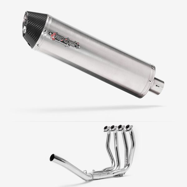Lextek Stainless Steel RP1 Exhaust System 400mm for Suzuki GSX 1300 R Hayabusa (21-24) Single Sided