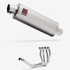 Lextek Matt Stainless Steel OP1 Exhaust System 350mm for Suzuki GSX 1300 R Hayabusa (21-24)