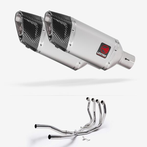 Lextek Matt Stainless Steel SP5 200mm Exhaust System for Suzuki GSX 1300 R Hayabusa (21-24)