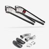 Lextek Polished Stainless Steel MP4 Exhaust 300mm with Link Pipes