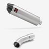 Lextek Brushed Stainless Steel RP1 400mm Exhaust with Link Pipe for Suzuki GSX-S 1000 (21-24)
