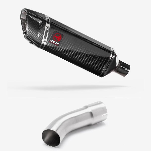 Lextek Carbon Fibre SP9C 300mm Exhaust with Link Pipe for Suzuki GSX-S 1000 (21-24)