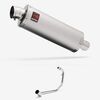 Lextek Matt Stainless Steel OP1 350mm Exhaust System for Lexmoto Tempest GT 125