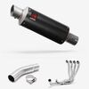 Lextek Carbon Fibre GP8C 240mm Exhaust System for Suzuki GSX-S750 (17-23)
