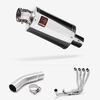 Lextek Polished Stainless Steel OP4 200mm Exhaust System for Suzuki GSX-S750 (17-23)