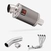 Lextek Smoked Stainless Steel OP15 200mm Exhaust System for Suzuki GSX-S750 (17-23)