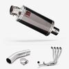 Lextek Smoked Stainless Steel OP16 250mm Exhaust System for Suzuki GSX-S750 (17-23)