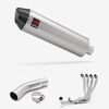 Lextek Brushed Stainless Steel RP1 400mm Exhaust System for Suzuki GSX-S750 (17-23)