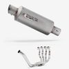 Lextek Stainless Steel GP1 Matt S/Steel GP Stubby Exhaust System 240mm for Yamaha YZF R6 (99-02)