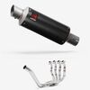 Lextek Carbon Fibre GP8C 240mm Exhaust System for Yamaha YZF R6 (99-02)