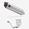 Lextek Brushed Stainless Steel RP1 400mm Exhaust System for Yamaha YZF R6 (99-02)