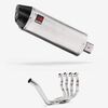 Lextek Brushed Stainless Steel RP2 300mm Exhaust System for Yamaha YZF R6 (99-02)