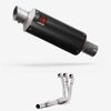Lextek Stainless Steel GP8C Carbon Fibre GP Stubby Exhaust System 240mm Low Level