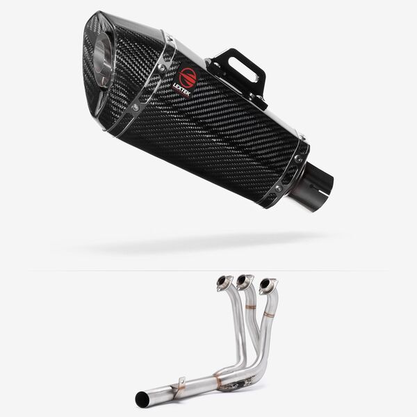 Lextek Carbon Fibre XP8C 210mm Low Level Exhaust System for Yamaha MT-09 (21-24)