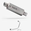 Lextek Matt Stainless Steel GP1 Stubby Exhaust System 240mm for Lexmoto ZSB 125