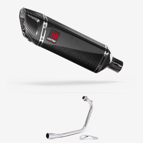 Lextek Carbon Fibre SP9C 300mm Exhaust System for Lexmoto ZSB 125