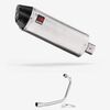 Lextek Brushed Stainless Steel RP2 300mm Exhaust System for Lexmoto ZSB 125