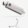 Lextek Matt Stainless Steel OP1 350mm Exhaust System for Lexmoto ZSB 125