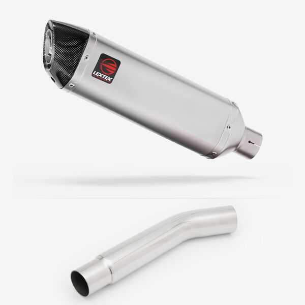 Lextek Matt Stainless Steel VP1 300mm Exhaust with Link Pipe for Kawasaki Versys 1000 (12-14)