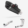 Lextek Carbon Fibre XP13C 210mm Exhaust System with High Level Link Pipe for Yamaha MT-09 (21-24)
