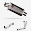 Lextek Smoked Stainless Steel OP16 250mm Exhaust System with High Level Link Pipe