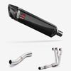 Lextek Carbon Fibre SP7C 400mm Exhaust System with High Level Link Pipe for Yamaha MT-09 (21-24)