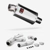 Lextek Polished Stainless Steel OP4 200mm Exhaust with Link Pipe for Yamaha MT-10 (16-24)