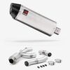Lextek Brushed Stainless Steel RP2 300mm Exhaust with Link Pipe for Yamaha MT-10 (16-24)