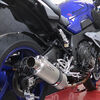 Lextek Matt Stainless Steel OP1 Exhaust 350mm with Link Pipe for Yamaha MT-10 (16-24)