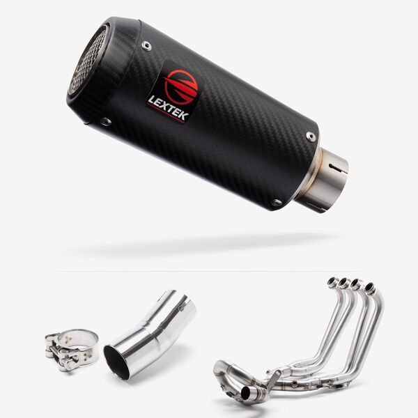 Lextek Carbon Fibre CP9C 180mm Exhaust System for Honda CB1000R (18-24)