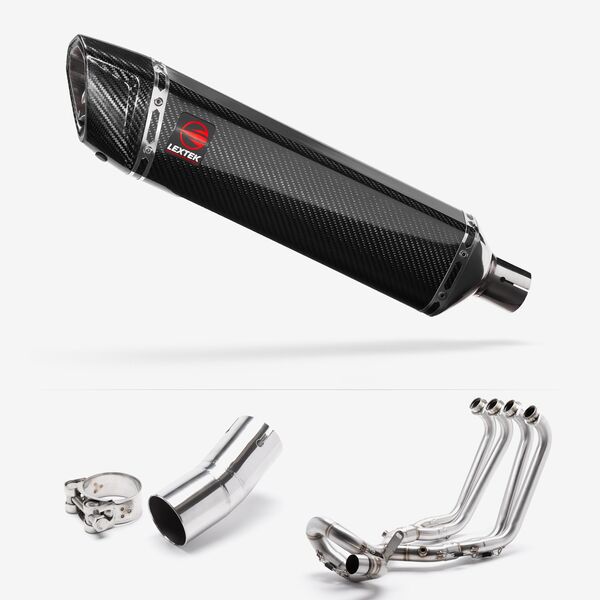 Lextek Carbon Fibre SP7C 400mm Exhaust System for Honda CB1000R (18-24)