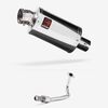 Lextek Polished Stainless Steel OP4 200mm Exhaust System for Lexmoto Echo 50 (17-24)