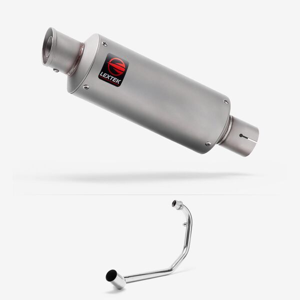 Lextek Matt Stainless Steel GP1 240mm Exhaust System for Lexmoto Tempest GT (17-24)