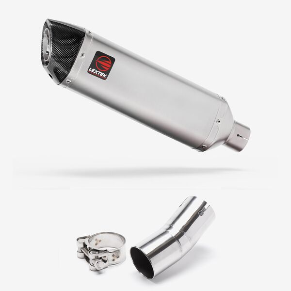 Lextek Matt Stainless Steel VP1 300mm Exhaust with Link Pipe for Honda CB1000R (18-24)