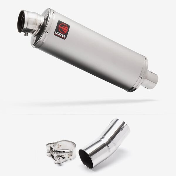 Lextek Matt Stainless Steel OP1 350mm Exhaust with Link Pipe for Honda CB1000R (18-24)