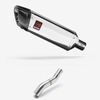Lextek Polished Stainless Steel SP4 300mm Exhaust with Link Pipe for Honda CBR500R (22-24)