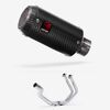 Lextek Carbon Fibre CP8C 150mm Pillion Mount Exhaust for Yamaha  YZF-R7 (21-24)