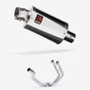 Lextek Polished Stainless Steel OP4 200mm Exhaust System for Yamaha  YZF-R7 (21-24) Pillion Mount