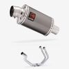 Lextek Smoked Stainless Steel OP15 200mm Exhaust System for Yamaha  YZF-R7 (21-24) Pillion Mount