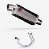Lextek Smoked Stainless Steel OP16 250mm Exhaust System for Yamaha  YZF-R7 (21-24) Pillion Mount